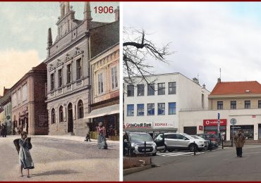 Ul. 5. května (kdysi Pražská) a část náměstí Karla IV.