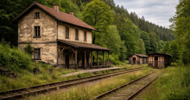 Opuštěné nádraží na Kokořínsku míří do dražby. Součástí je i historická čekárna a dřevěné toalety